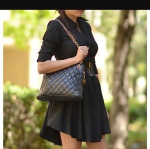 Black collar dress with pockets!